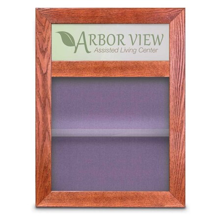 United Visual Products Outdoor Enclosed Combo Board, 48"x36", Gold Frame/Burgundy & Buff UVCB4836ODG-BURGUN-BUFF